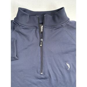 FJ FootJoy Men's Large Deep Blue 1/4 Zip Long‎ Sleeve Golf Pullover